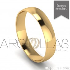 Argolla Confort  Ligera Oro 14k 4mm  (Oro Amarillo, Oro Blanco y Oro Rosa) MOD: 630-4A